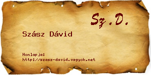 Szász Dávid névjegykártya